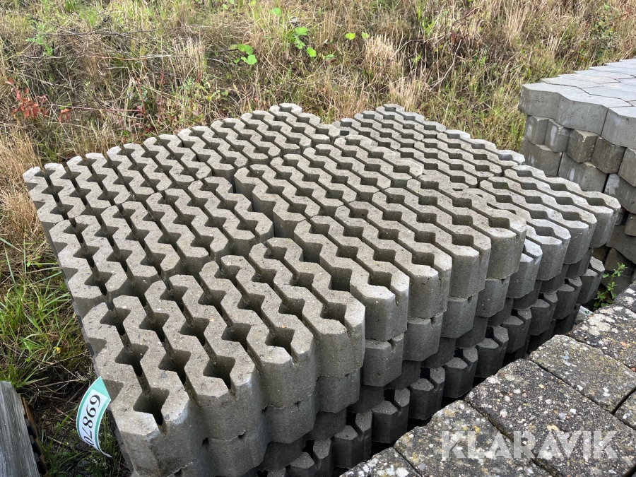 Græsarmeringsblokke grå