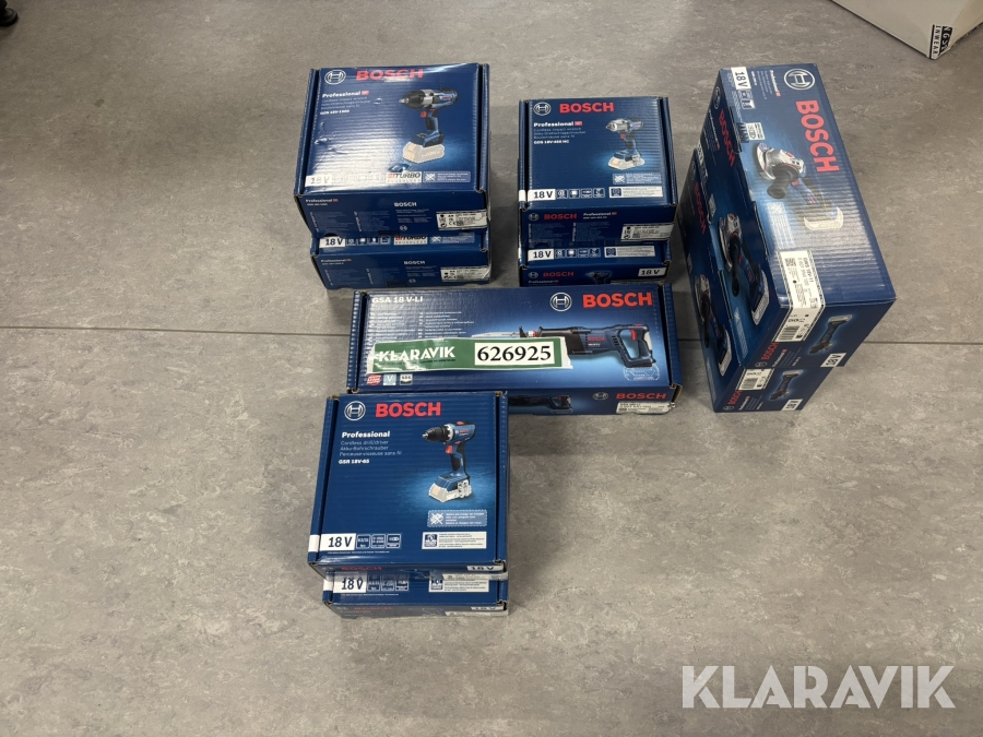Akku værktøj blandet lot Bosch 9 styk