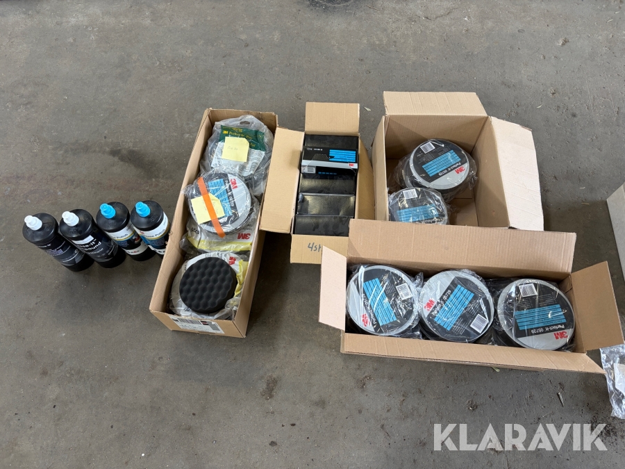 Blandet polermiddel og puder 3M