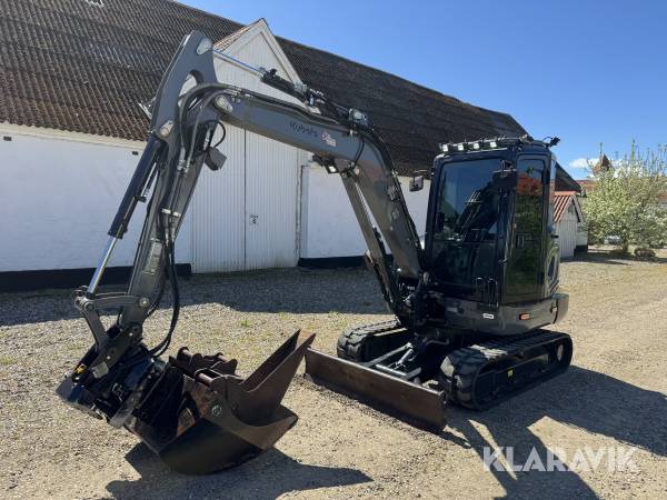 Gravemaskine Kubota KX42-4 med rotortilt og maskinstyring