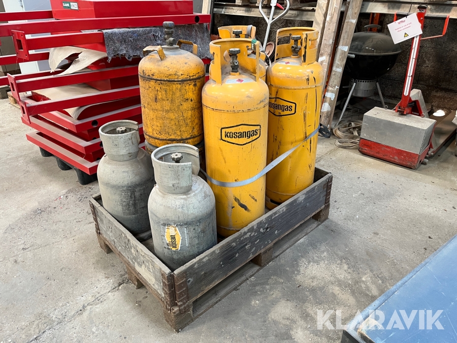 Palle med blandet gasflasker Kosangas