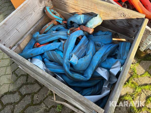 Løftestropper med kroge 8 tons, 5,5 meter, 3 Styk