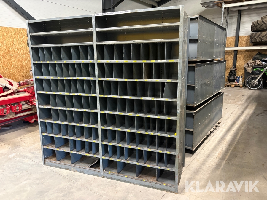 Opbevaringsreol stål 5sæt