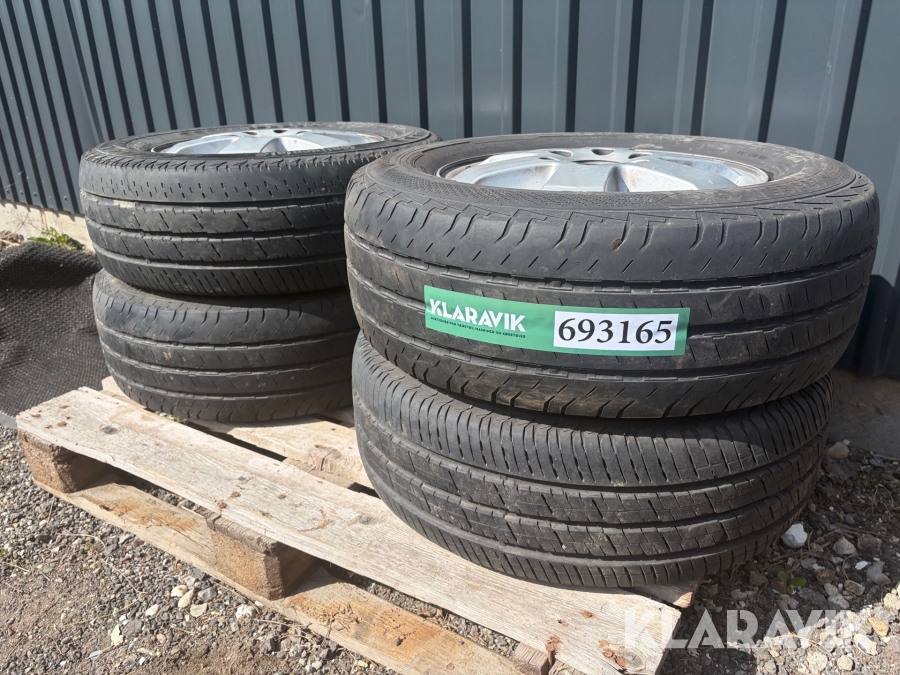 Alufælge med dæk til varevogn 6x130 - 4 styk