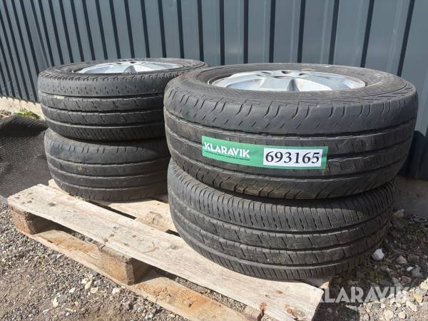 Alufælge med dæk til varevogn 6x130 - 4 styk