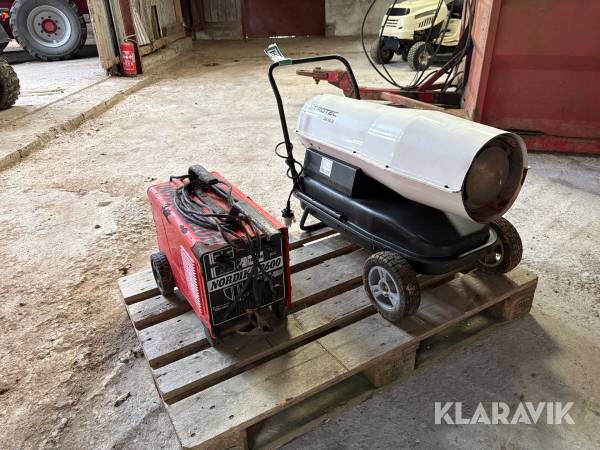 Blandet lot varmekanon og svejser