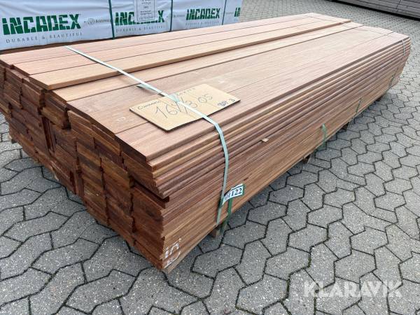 Cumaru terrassebrædder Incoadex - 20x140x3050mm - 164 styks