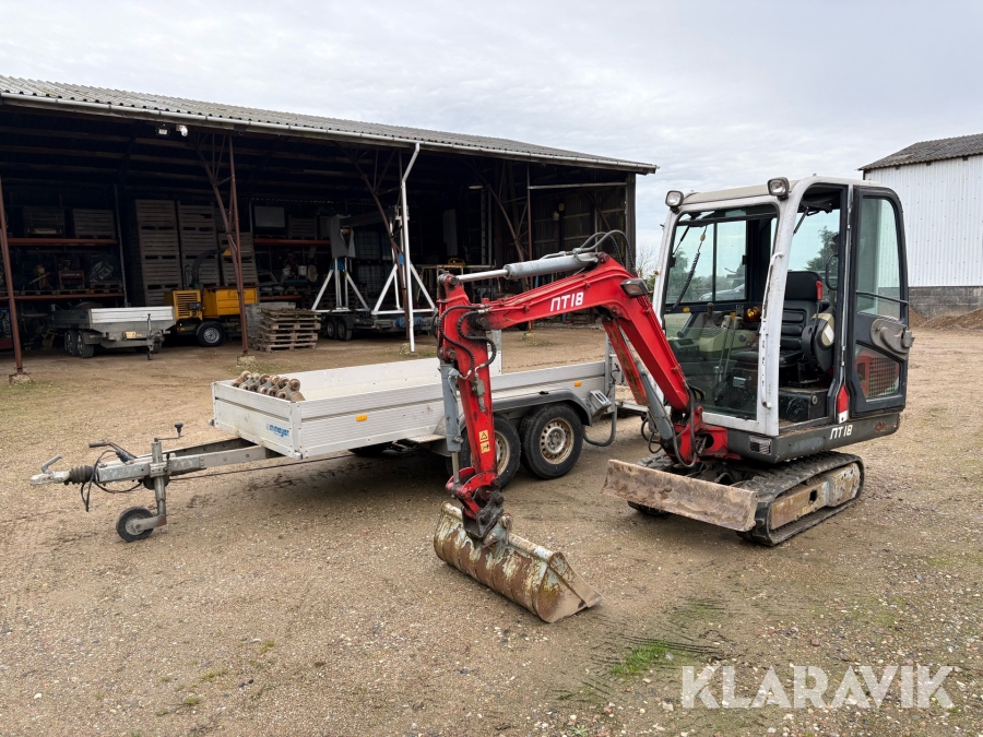 Gravemaskine inkl trailer Impodan NT18