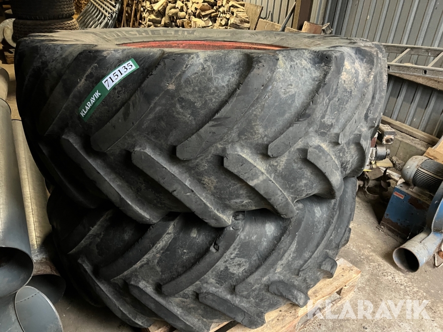 Dæk med fælge Michelin 650/75 R38 2 styk