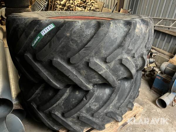 Dæk med fælge Michelin 650/75 R38 2 styk