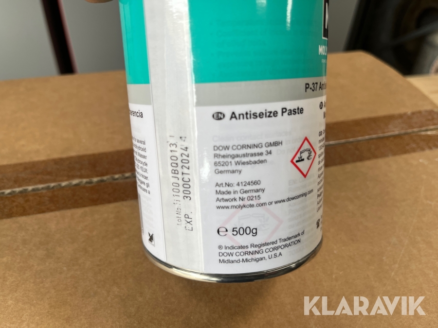 Antiseize Molykote P-37 Antiseize Paste 1 kasse (10bøtter)