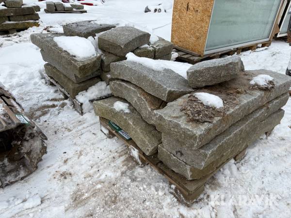 Kantsten granit buede assorteret størrelser og bøjninger 23styk