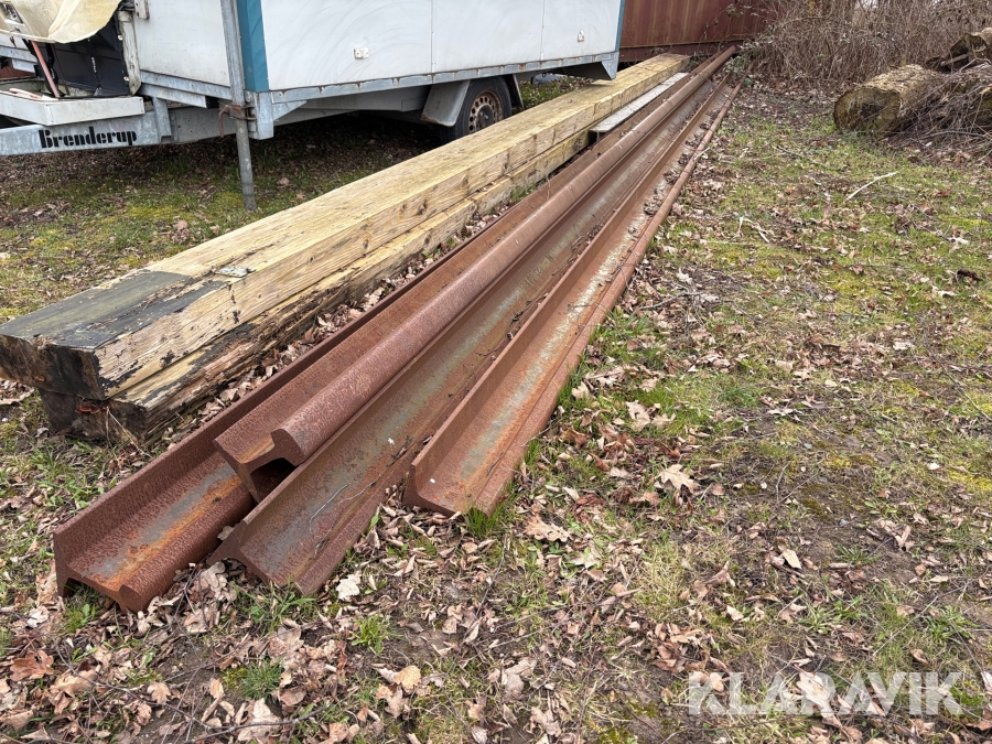 Jernbaneskinner 4 styk