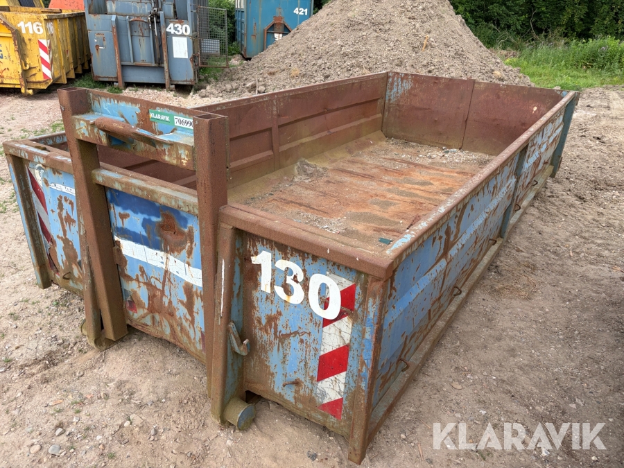 Container med kroghejsbeslag