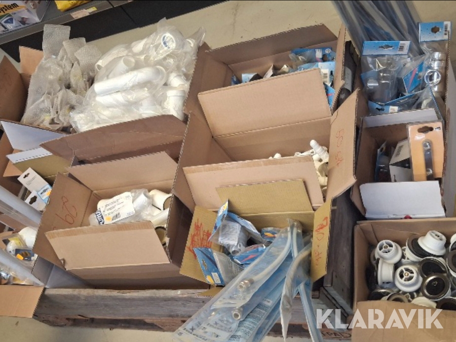 Assorteret vvs dele - ca. 600 styk, 1 palle