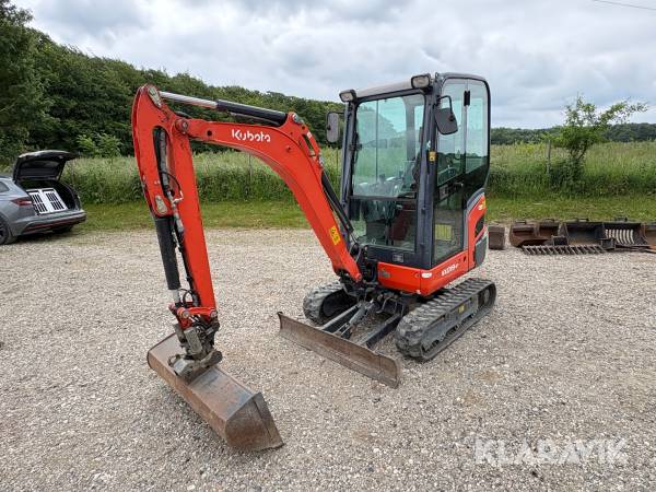 Minigraver Kubota KX19-4 med skovlpakke