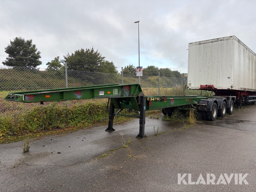 3-akslet containerchassis/sættevogn Wabco