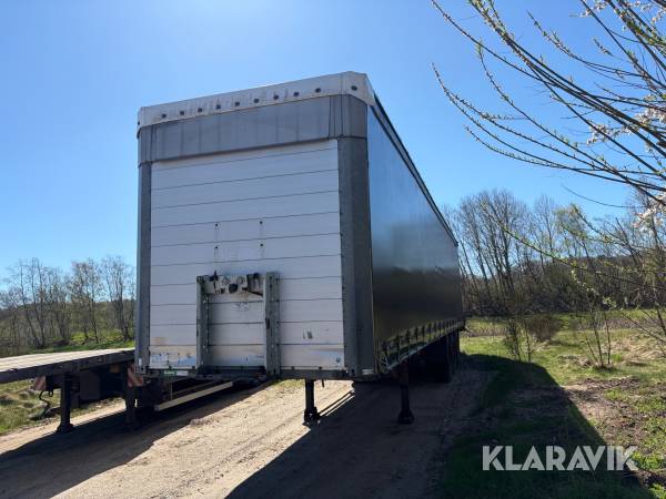 Gardin trailer med bagmonteret truck Schmitz