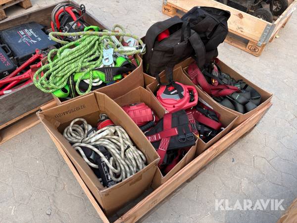 Assorteret faldsikringsudstyr - 1 palle