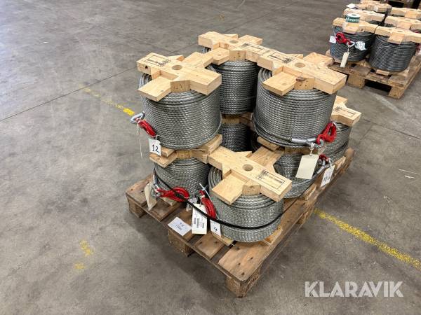Stålwire Drahtseilwerk Hemer Taurus wire top e. Safetyhook - 9 bundter / 1170m