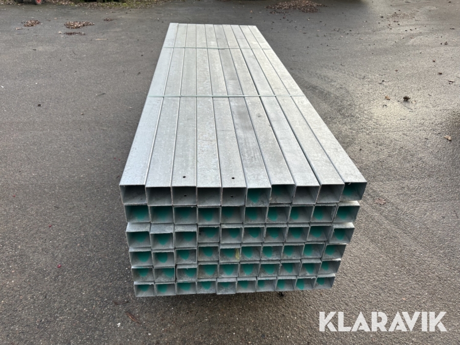 Stål stolper 60 styk 80x80x2x2500mm