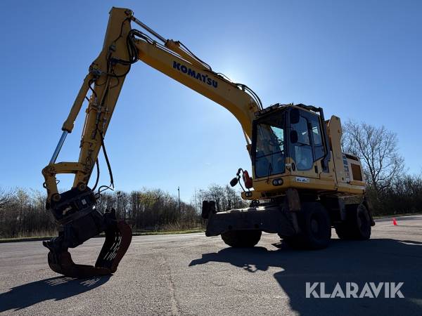 Materielhåndteringsmaskine Komatsu PW160-10 med sortergrab og skovl