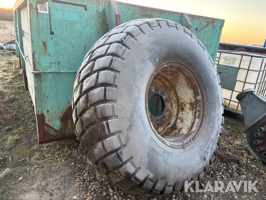 Dæk med fælg Titan Torc-trac 1 styk 