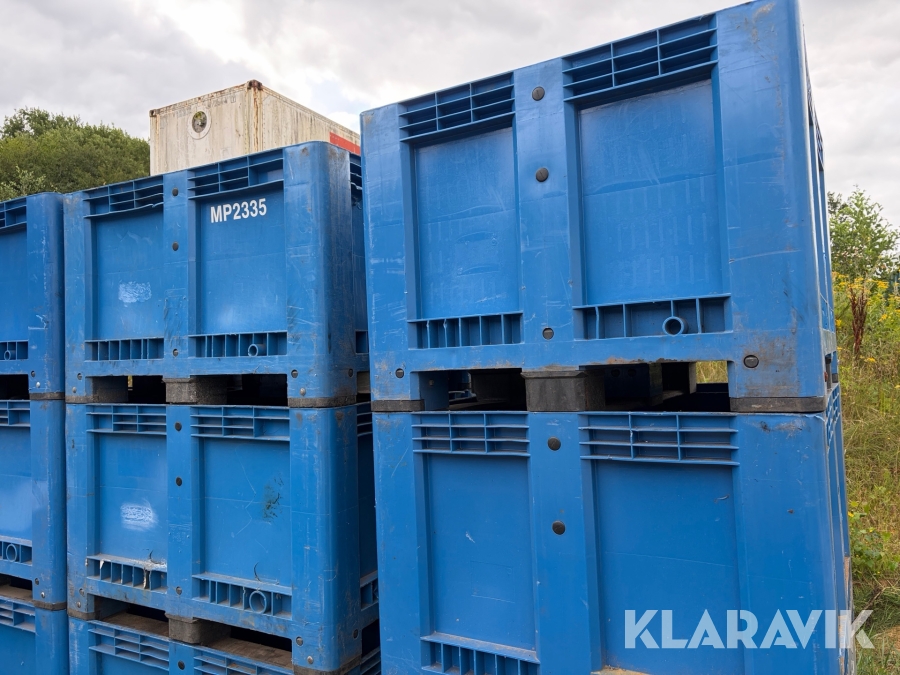 Stabelbare plastpallebokse 3 Styk