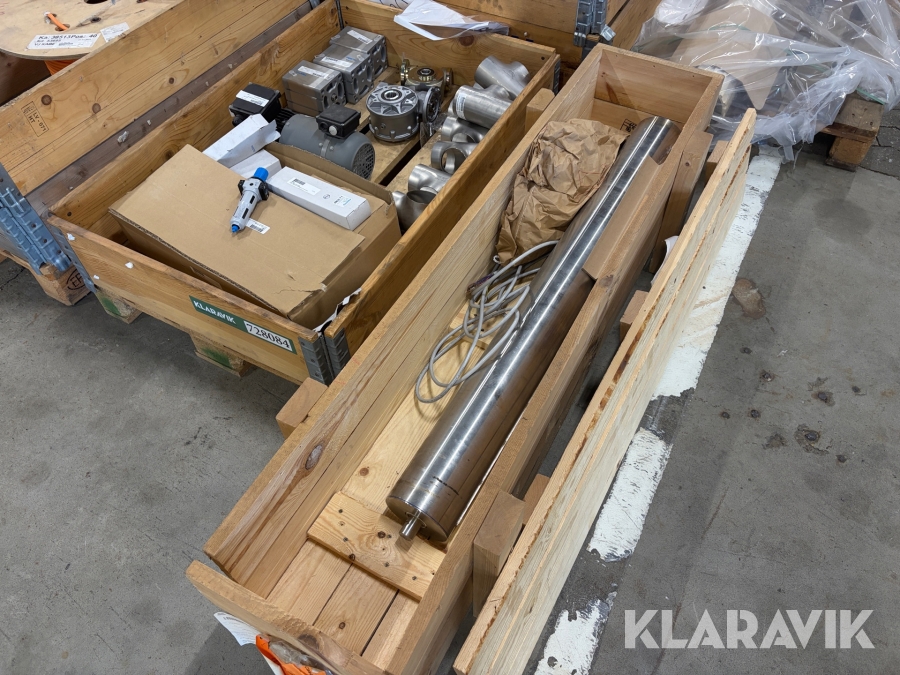 Tromlemotor, el motor og filtertryg regulator 1 styk Palle + en kasse