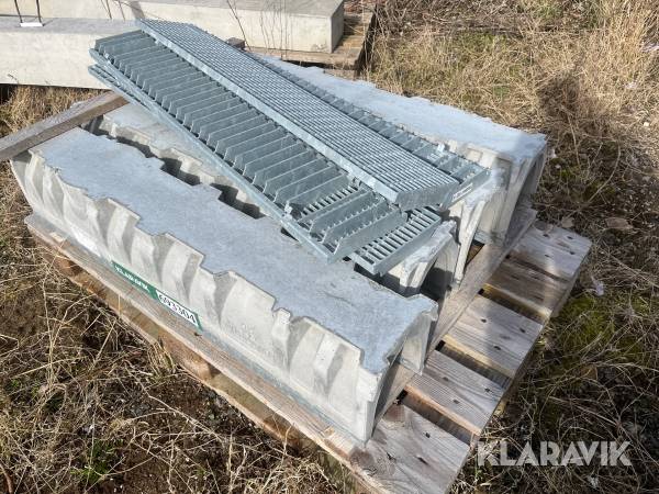 Afløbs rende Graspointner BG Filcoten NW150 4 styk