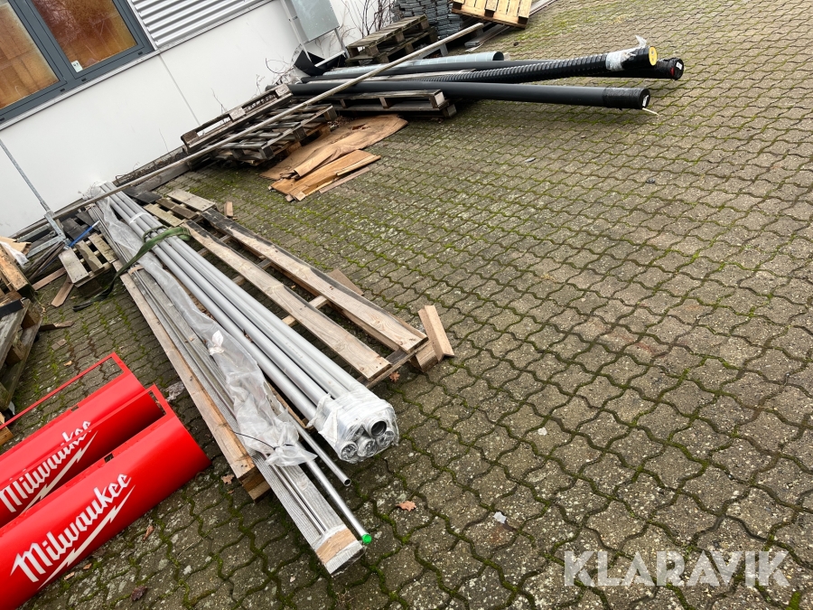 Diverse alu og fjernevarme rør, Køge, Klaravik auktioner
