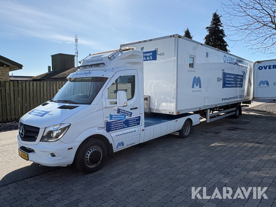 Varebil Mercedes-Benz Sprinter 519 CDI med sættevogn og veksellad