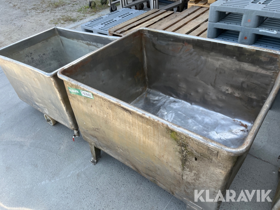 Rustfrie kar 2 styk
