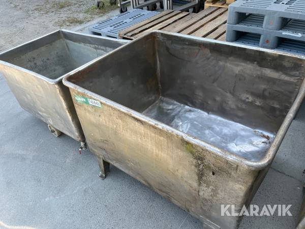 Rustfrie kar 2 styk