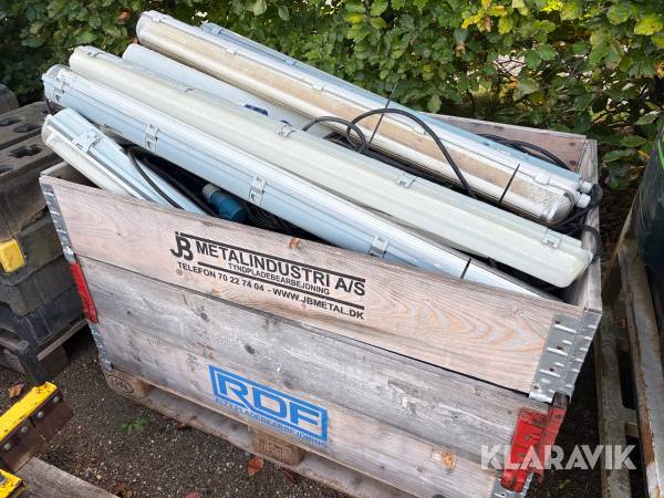 Byggebelysning lot LED-og lysstofrørsarmaturer 1 palle