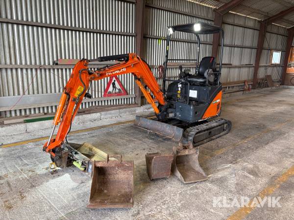 Minigraver Hitachi ZX17U-2 med skovlpakke