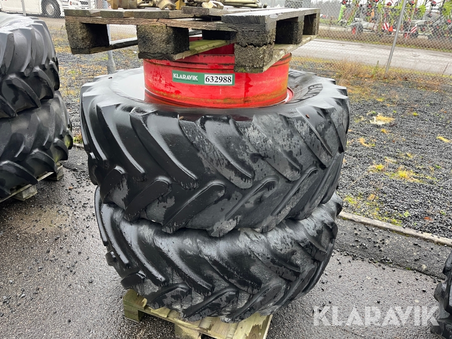 Tvillingehjul Michelin Multibib 540/65R30 - 2 styk med 6 klemmer