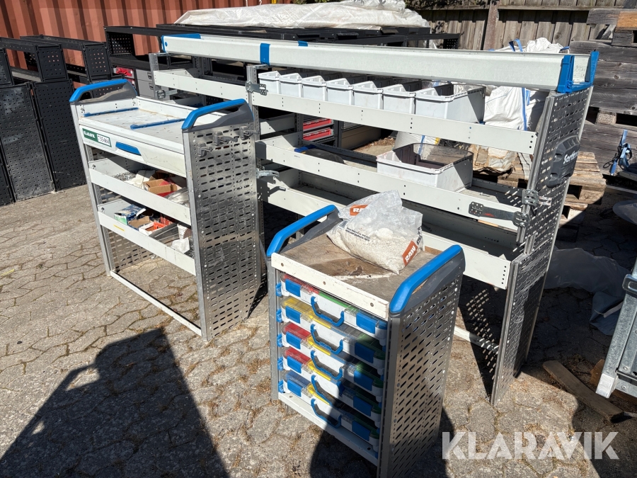 Værktøjsreoler Sortimo, Roskilde, Klaravik auktioner