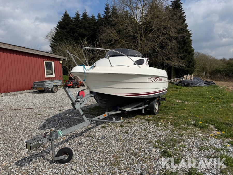 Motor Båd Örnvik 420 Flamingo Brenderup bådtrailer