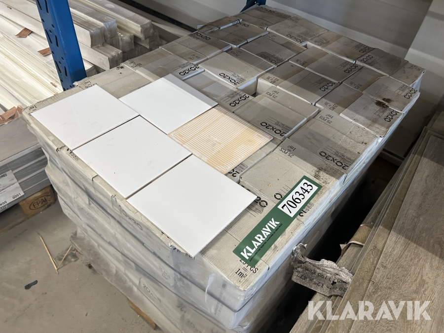 Klinker Azulejo Hvid 23m2, 23 pakker