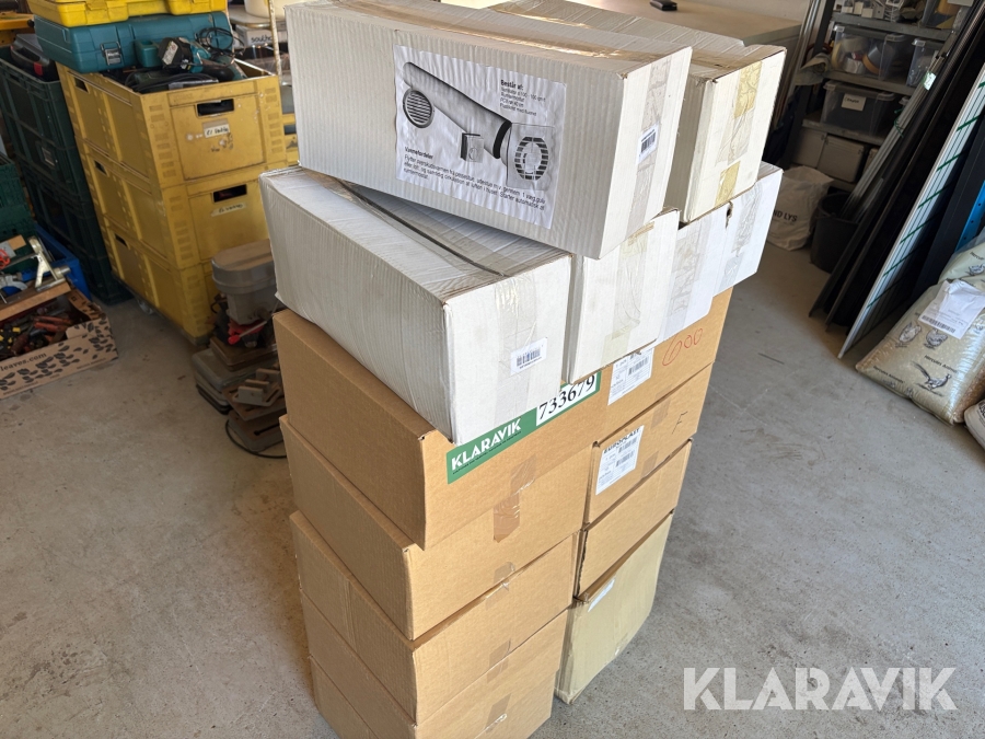 Ventilationskanaler Europlast - 6 varmefordelere - 80 udluftningsriste - 25 udlufningslemme