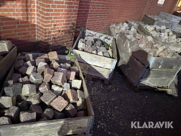 Chaussesten - stort lot á 7 pallerammer