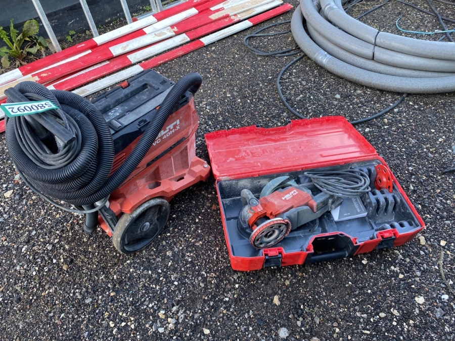 Betonsliber samt støvsuger