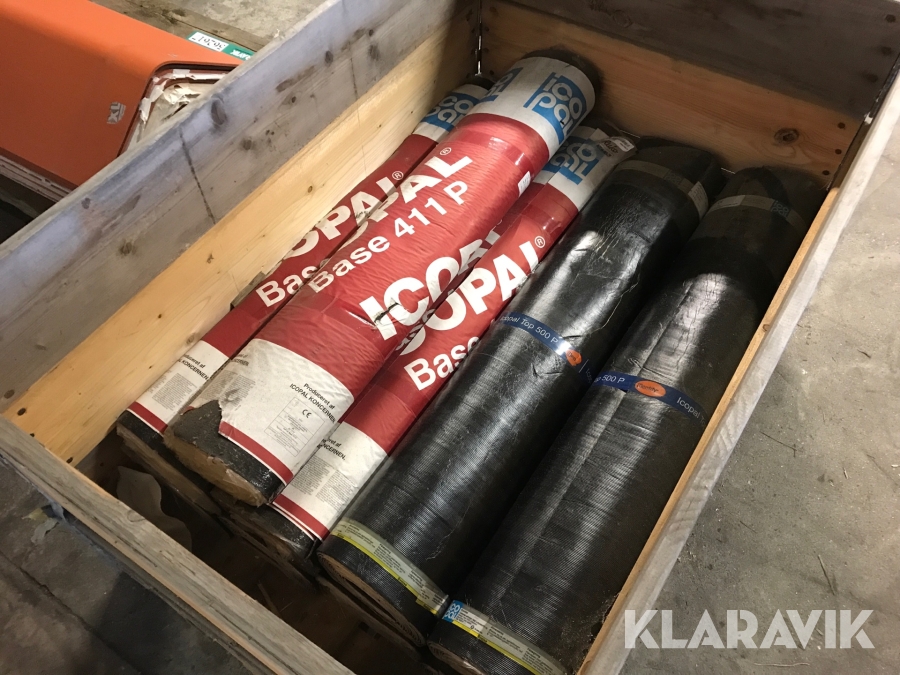 Tagpap Icopal 1,0x 8,0m & 1,0x5,0m 9 ruller