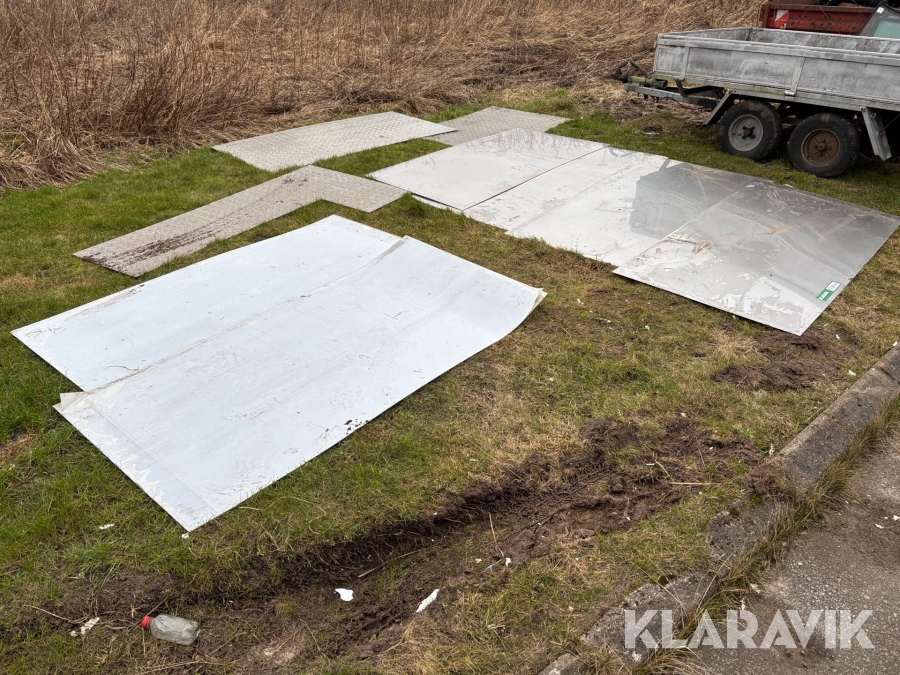 Rustfri plader 6 stk + 3 dørkplade