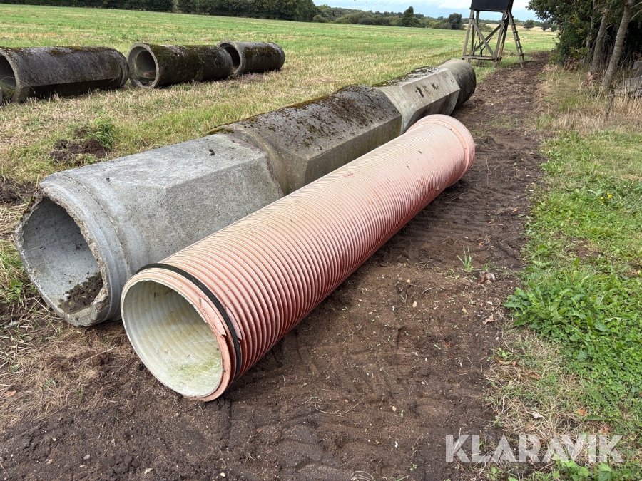 Betonrør til grøfteoverkørsel 710 cm Ø58 cm 4 Styk