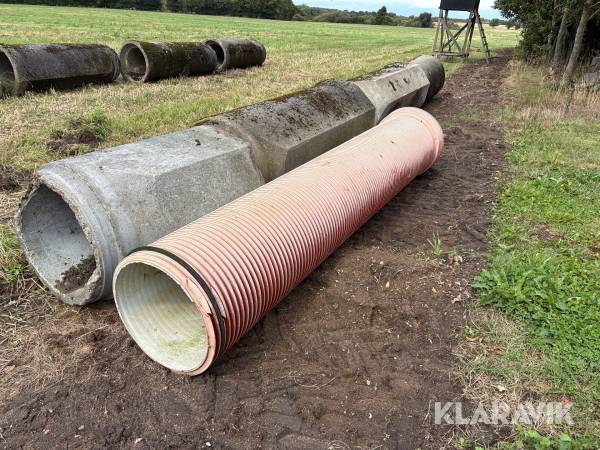 Betonrør til grøfteoverkørsel 710 cm Ø58 cm 4 Styk