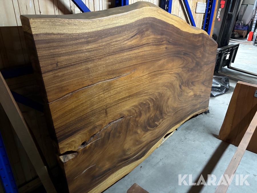 Plankebord med understel akacie olieret 1 hel plade