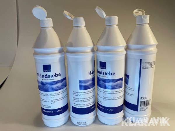 Flydende håndsæbe Abena 1 liter A- og C kvalitet, 324 styk.