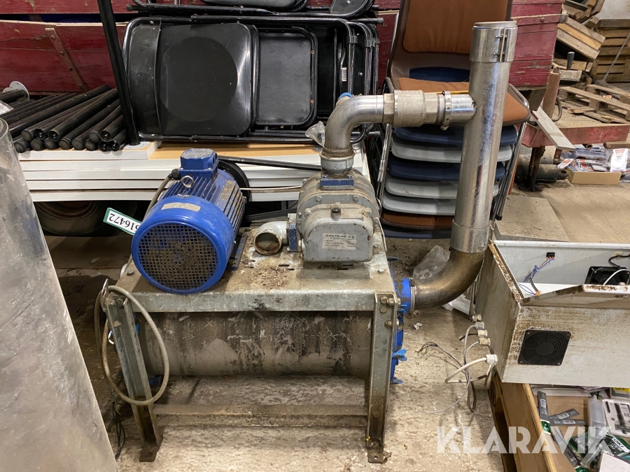 Vakuumpumpe Dairymaster MS132M4 med frekvens omformer og lyddæmper